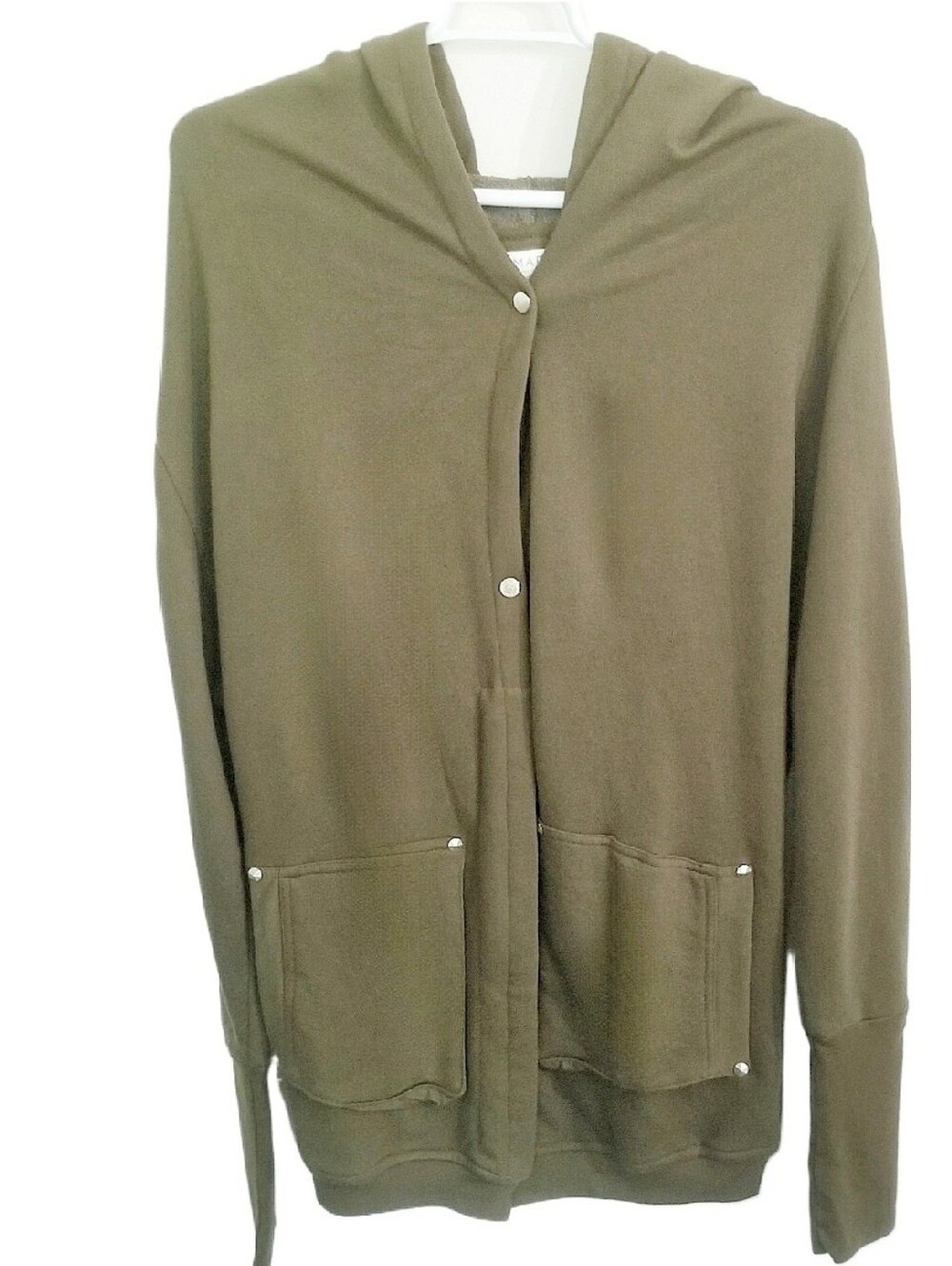 NWOT Women Marste Loose Fit Zip/Button Up Warm Comfy Stretch Hoodie/Jacket Large